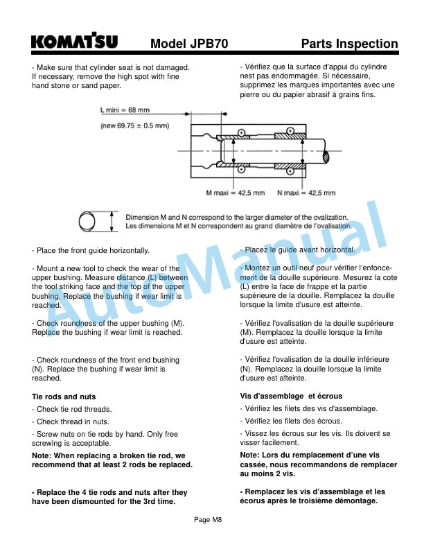 Komatsu JPB70 Hydraulic Breaker Operation and Maintenance Manual CEAM004601 5 Komatsu JPB70 Hydraulic Breaker Operation and Maintenance Manual CEAM004601 - Image 5