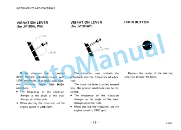 Komatsu JV100A, JV100WA-1, JV1000WP-1 Vibratory Roller Operation and Maintenance Manual SEBM02650103 2 Komatsu JV100A, JV100WA-1, JV1000WP-1 Vibratory Roller Operation and Maintenance Manual SEBM02650103 - Image 2