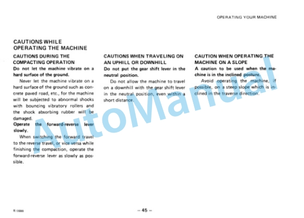 Komatsu JV100A, JV100WA-1, JV1000WP-1 Vibratory Roller Operation and Maintenance Manual SEBM02650103 3 Komatsu JV100A, JV100WA-1, JV1000WP-1 Vibratory Roller Operation and Maintenance Manual SEBM02650103 - Image 3