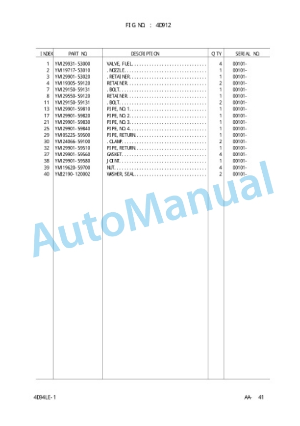 Komatsu K15, K21, K25, 4D92E, 4D94LE, 4D98E Engine Parts Manual PEB16E2-01A 5 Komatsu K15, K21, K25, 4D92E, 4D94LE, 4D98E Engine Parts Manual PEB16E2-01A-5