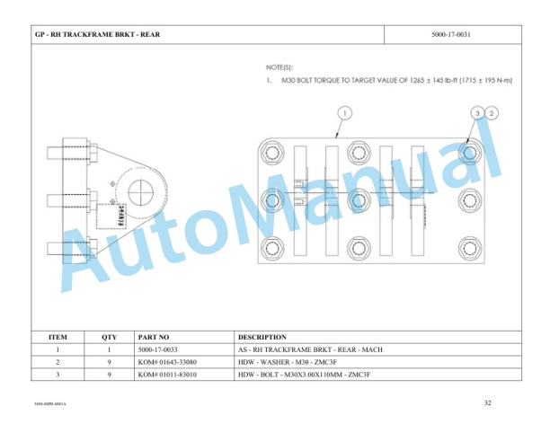 Komatsu K170 PipeLayer Parts Manual 5000-08PB-0001A 2 Komatsu K170 PipeLayer Parts Manual 5000-08PB-0001A-2