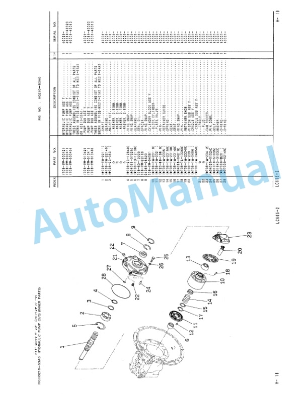 Komatsu LC605-2 Crawler Crane Parts Manual PEPB013001 3 Komatsu LC605-2 Crawler Crane Parts Manual PEPB013001-3