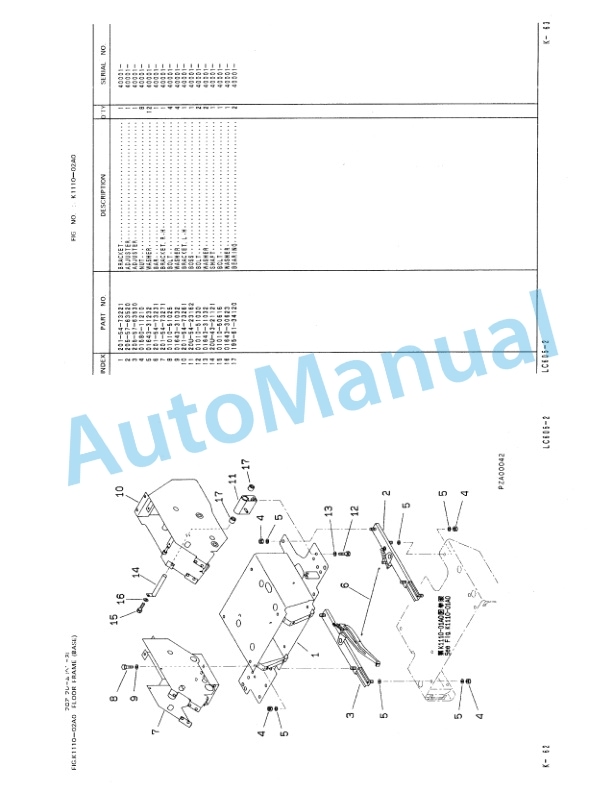 Komatsu LC605-2 Crawler Crane Parts Manual PEPB013001 4 Komatsu LC605-2 Crawler Crane Parts Manual PEPB013001-4