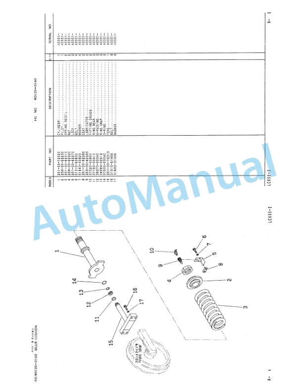 Komatsu LC605-2 Crawler Crane Parts Manual PEPB013001 5 Komatsu LC605-2 Crawler Crane Parts Manual PEPB013001-5