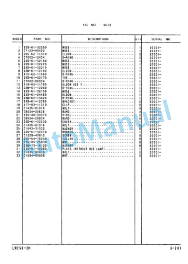 Komatsu LW250-3 Rough Terrain Crane Parts Manual PEPB011101 5 Komatsu LW250-3 Rough Terrain Crane Parts Manual PEPB011101 - Image 5