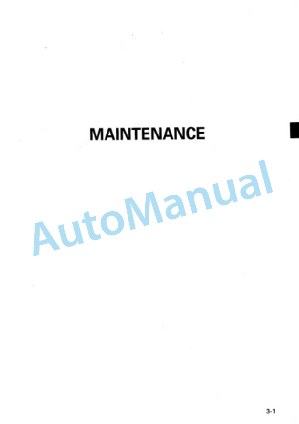 Komatsu PC03-2 Hydraulic Excavator Operation and Maintenance Manual SEAM004900 4 Komatsu PC03-2 Hydraulic Excavator Operation and Maintenance Manual SEAM004900 - Image 4