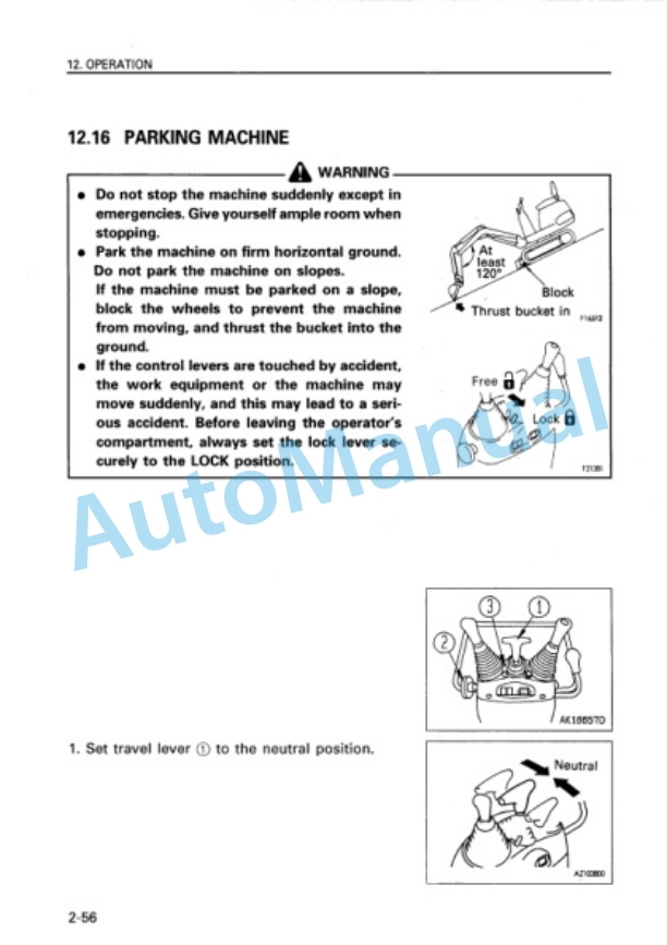 Komatsu PC03-2 Hydraulic Excavator Operation and Maintenance Manual SEAM021600 3 Komatsu PC03-2 Hydraulic Excavator Operation and Maintenance Manual SEAM021600 - Image 3