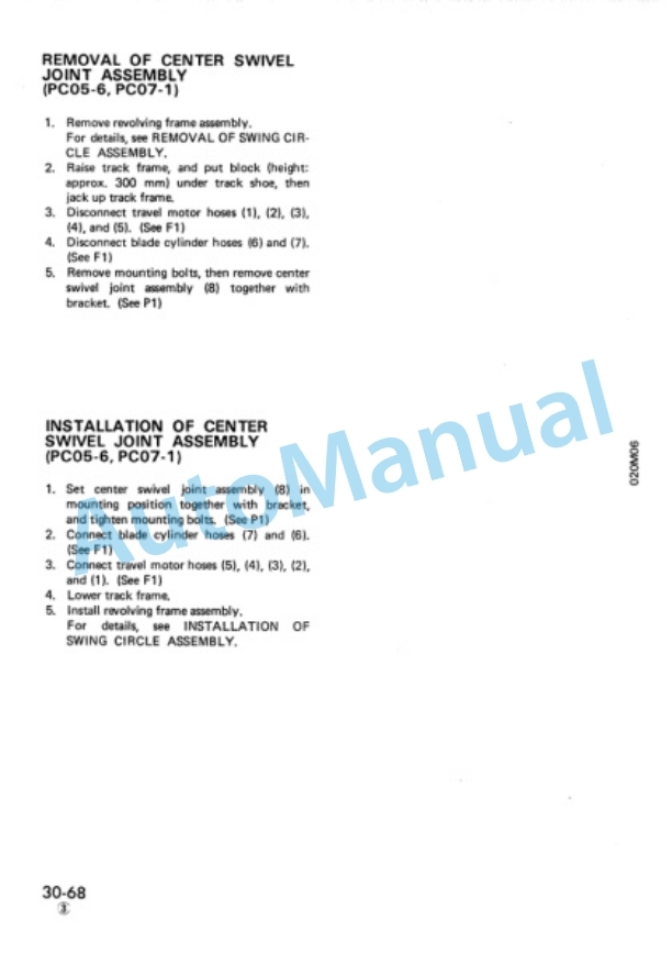 Komatsu PC05-6, PC07-1, PC10-6, PC15-2 Hydraulic Excavator Shop Manual SEBM020M0604 5 Komatsu PC05-6, PC07-1, PC10-6, PC15-2 Hydraulic Excavator Shop Manual SEBM020M0604 - Image 5