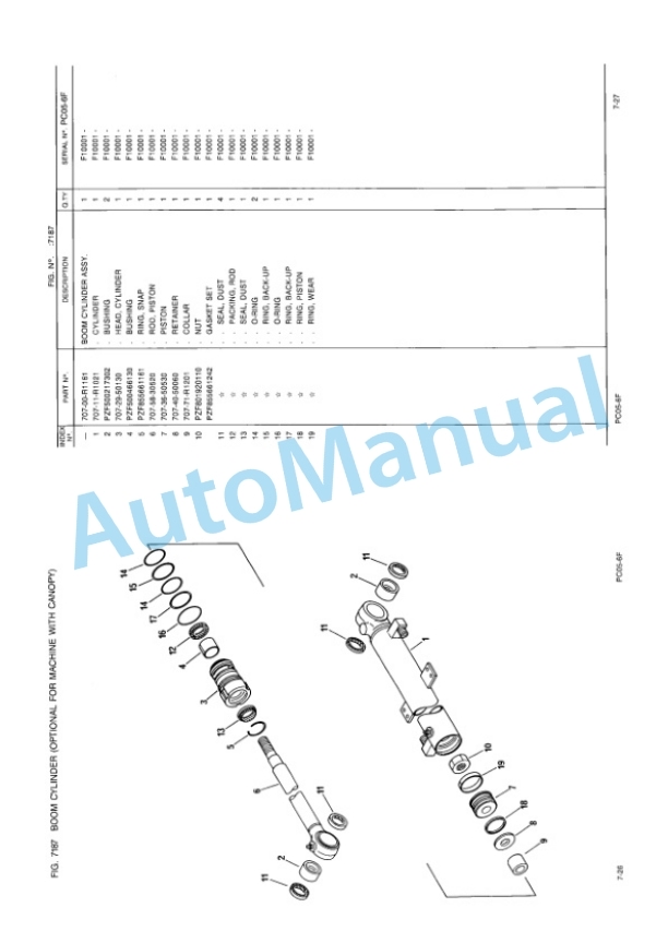 Komatsu PC05-6F Hydraulic Excavator Parts Manual EEPB000800 5 Komatsu PC05-6F Hydraulic Excavator Parts Manual EEPB000800-5