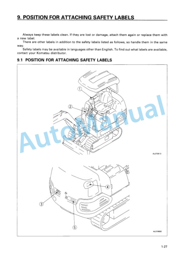 Komatsu PC05-7 Hydraulic Excavator Operation and Maintenance Manual SEAM006800 2 Komatsu PC05-7 Hydraulic Excavator Operation and Maintenance Manual SEAM006800 - Image 2
