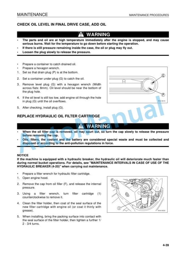 Komatsu PC09-1 Hydraulic Excavator Operation and Maintenance Manual EENAM03403 5 Komatsu PC09-1 Hydraulic Excavator Operation and Maintenance Manual EENAM03403 - Image 5