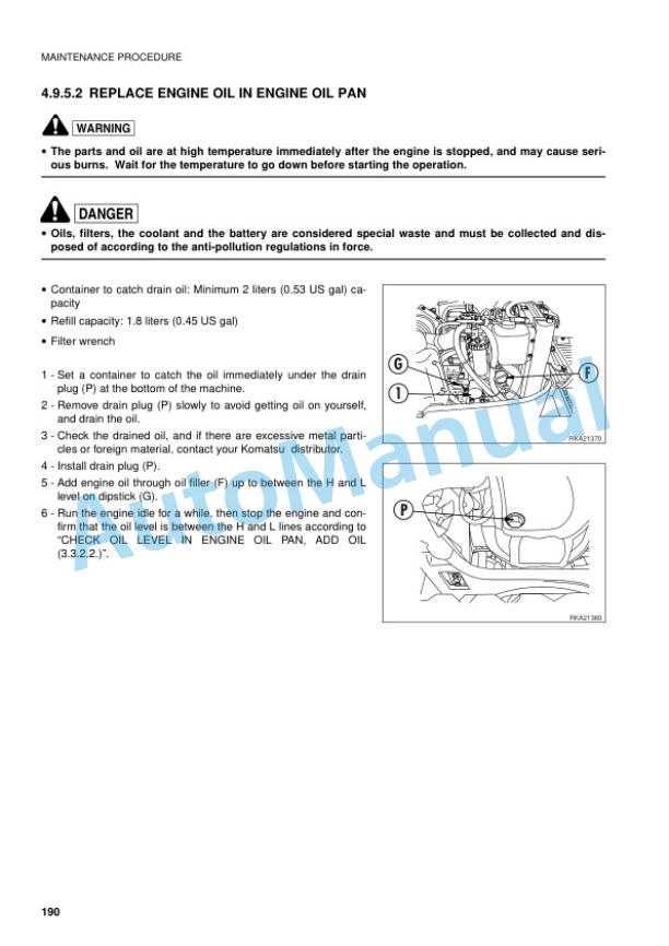 Komatsu PC09-1 Hydraulic Excavator Operation and Maintenance Manual WEAM011800 5 Komatsu PC09-1 Hydraulic Excavator Operation and Maintenance Manual WEAM011800 - Image 5