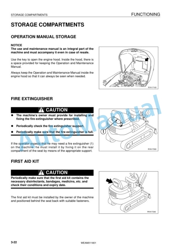 Komatsu PC09-1 Hydraulic Excavator Operation and Maintenance Manual WEAM011801 3 Komatsu PC09-1 Hydraulic Excavator Operation and Maintenance Manual WEAM011801 - Image 3