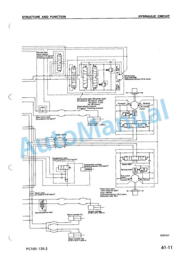Komatsu PC100-2, PC100L-2, PC120-2 Hydraulic Excavator Shop Manual SEBM0202B03-3