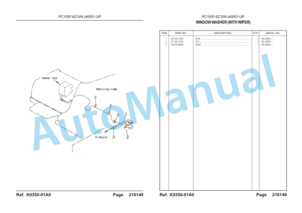 Komatsu PC100F-6Z Hydraulic Excavator Parts Manual LEPBP1F6Z0 4 Komatsu PC100F-6Z Hydraulic Excavator Parts Manual LEPBP1F6Z0-4