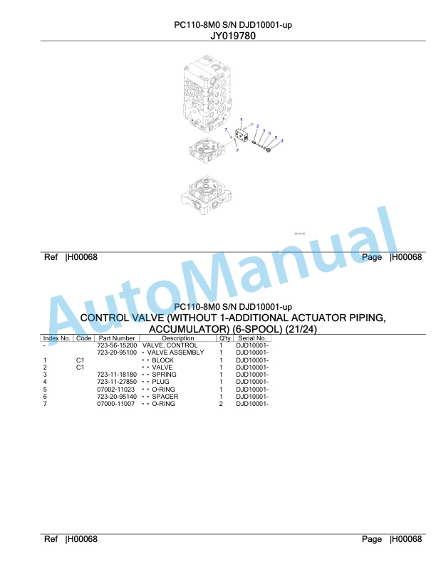 Komatsu PC110-8M0 Hydraulic Excavator Parts Manual DJD10001-up 2 Komatsu PC110-8M0 Hydraulic Excavator Parts Manual DJD10001-up-2