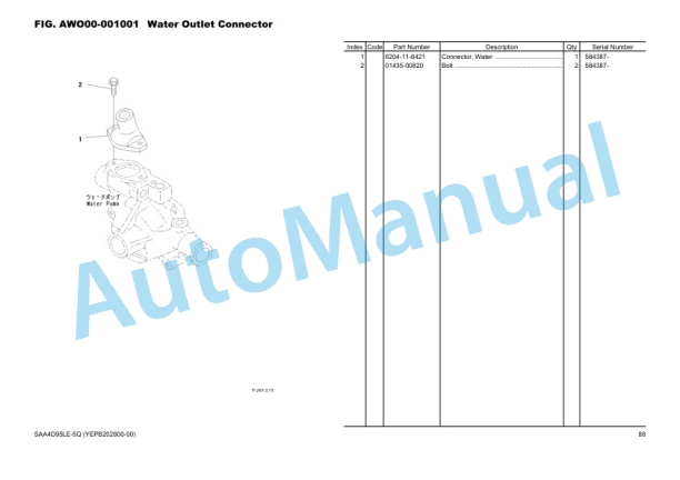Komatsu PC110-8M0 Hydraulic Excavator Parts Manual YEPB202800-00 2 Komatsu PC110-8M0 Hydraulic Excavator Parts Manual YEPB202800-00-2
