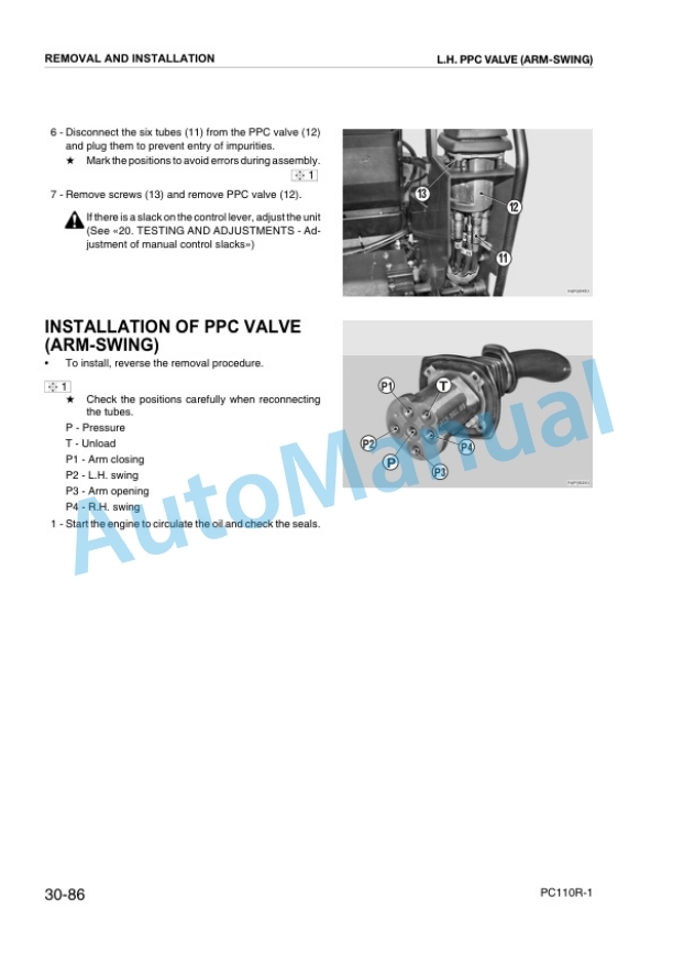 Komatsu PC110R-1 Hydraulic Excavator Shop Manual WEBM000702 5 Komatsu PC110R-1 Hydraulic Excavator Shop Manual WEBM000702 - Image 5