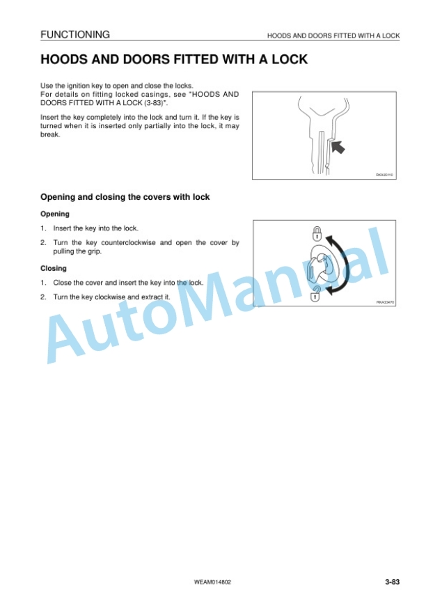 Komatsu PC118MR-8 Hydraulic Excavator Operation and Maintenance Manual WEAM014802 3 Komatsu PC118MR-8 Hydraulic Excavator Operation and Maintenance Manual WEAM014802 - Image 3