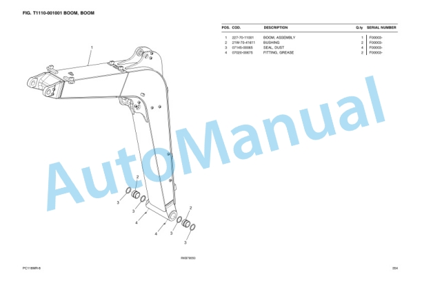 Komatsu PC118MR-8 Parts Manual 5 Komatsu PC118MR-8 Parts Manual - Image 5