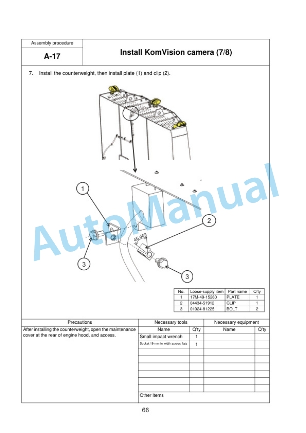 Komatsu PC1250-11, PC1250LC-11, PC1250SP-11 Hydraulic Excavator Field Assembly Manual GEN00168-06 3 Komatsu PC1250-11, PC1250LC-11, PC1250SP-11 Hydraulic Excavator Field Assembly Manual GEN00168-06 - Image 3