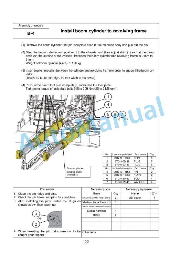 Komatsu PC1250-11, PC1250LC-11, PC1250SP-11 Hydraulic Excavator Field Assembly Manual GEN00168-06 4 Komatsu PC1250-11, PC1250LC-11, PC1250SP-11 Hydraulic Excavator Field Assembly Manual GEN00168-06 - Image 4