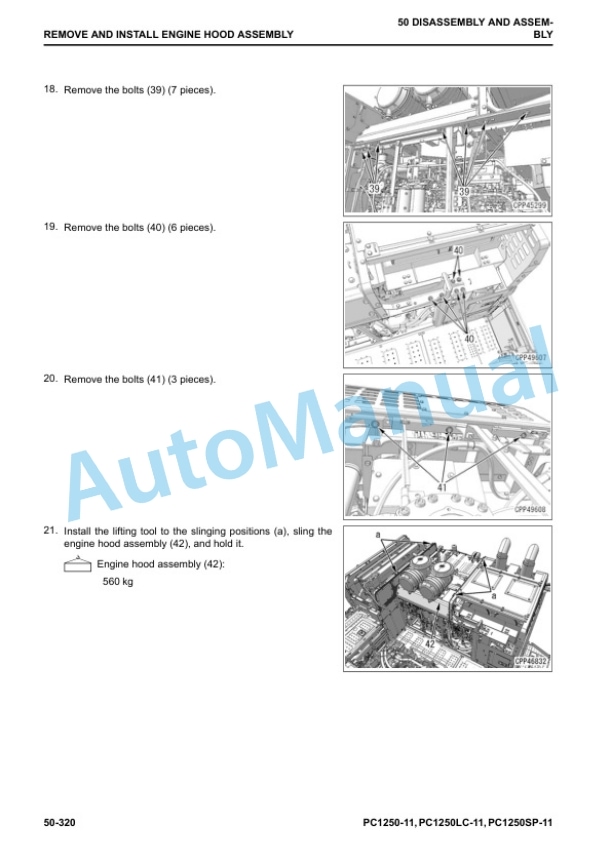 Komatsu PC1250-11, PC1250LC-11, PC1250SP-11 Hydraulic Excavator Shop Manual SEN06624-02 5 Komatsu PC1250-11, PC1250LC-11, PC1250SP-11 Hydraulic Excavator Shop Manual SEN06624-02 - Image 5