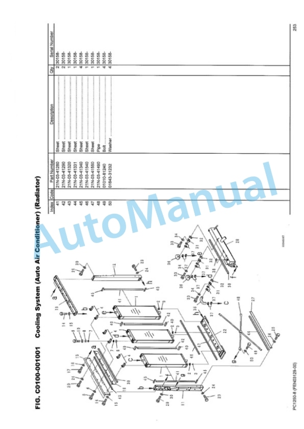 Komatsu PC1250-8 Hydraulic Excavator Parts Manual FEN03129-00 2 Komatsu PC1250-8 Hydraulic Excavator Parts Manual FEN03129-00-2