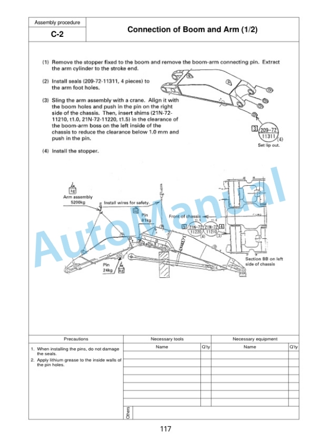 Komatsu PC1250-8, PC1250LC-8, PC1250SP-8 Hydraulic Excavator Field Assembly Instruction GEN00055-10 4 Komatsu PC1250-8, PC1250LC-8, PC1250SP-8 Hydraulic Excavator Field Assembly Instruction GEN00055-10 - Image 4