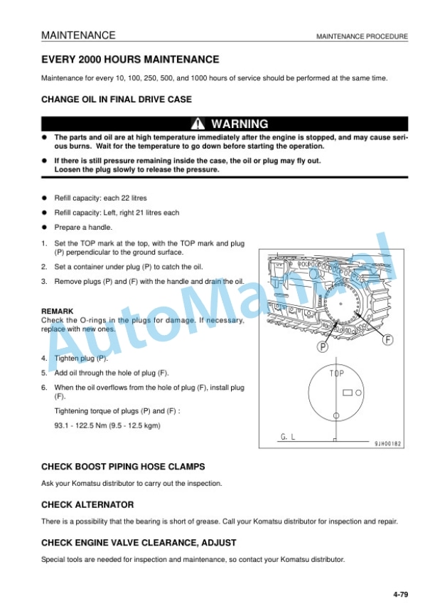 Komatsu PC1250-8, PC1250LC-8, PC1250SP-8 Hydraulic Excavator Operation and Maintenance Manual EEAM030100 5 Komatsu PC1250-8, PC1250LC-8, PC1250SP-8 Hydraulic Excavator Operation and Maintenance Manual EEAM030100 - Image 5