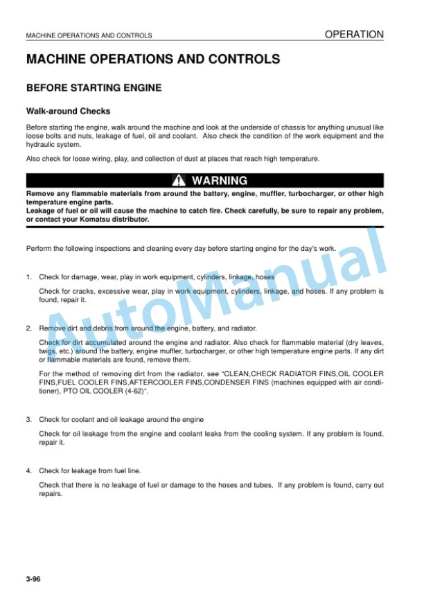 Komatsu PC1250-8, PC1250LC-8, PC1250SP-8 Hydraulic Excavator Operation and Maintenance Manual EENAM03011 3 Komatsu PC1250-8, PC1250LC-8, PC1250SP-8 Hydraulic Excavator Operation and Maintenance Manual EENAM03011 - Image 3
