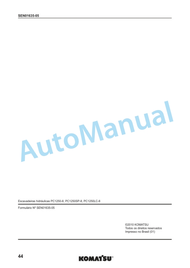 Komatsu PC1250-8, PC1250LC-8, PC1250SP-8 Hydraulic Excavator Shop Manual KPBM088922 3 Komatsu PC1250-8, PC1250LC-8, PC1250SP-8 Hydraulic Excavator Shop Manual KPBM088922 - Image 3