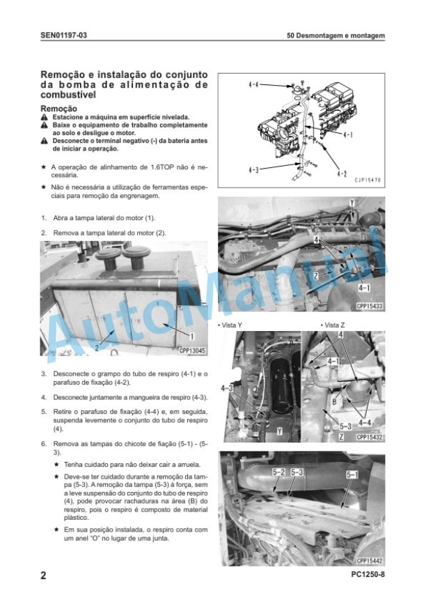Komatsu PC1250-8, PC1250LC-8, PC1250SP-8 Hydraulic Excavator Shop Manual KPBM088922 5 Komatsu PC1250-8, PC1250LC-8, PC1250SP-8 Hydraulic Excavator Shop Manual KPBM088922 - Image 5