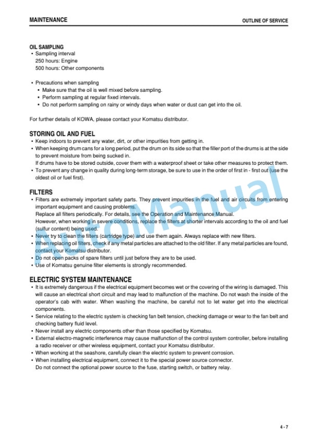 Komatsu PC1250-8R Hydraulic Excavator Operation and Maintenance Manual LEAMP128R1 4 Komatsu PC1250-8R Hydraulic Excavator Operation and Maintenance Manual LEAMP128R1 - Image 4