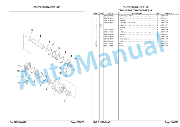 Komatsu PC1250-8R Hydraulic Excavator Parts Manual LEPBP128R5 4 Komatsu PC1250-8R Hydraulic Excavator Parts Manual LEPBP128R5-4