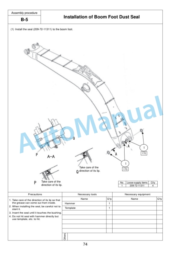 Komatsu PC1250-8R, PC1250SP-8R Hydraulic Excavator Field Assembly Instruction GEN00118-00 4 Komatsu PC1250-8R, PC1250SP-8R Hydraulic Excavator Field Assembly Instruction GEN00118-00 - Image 4