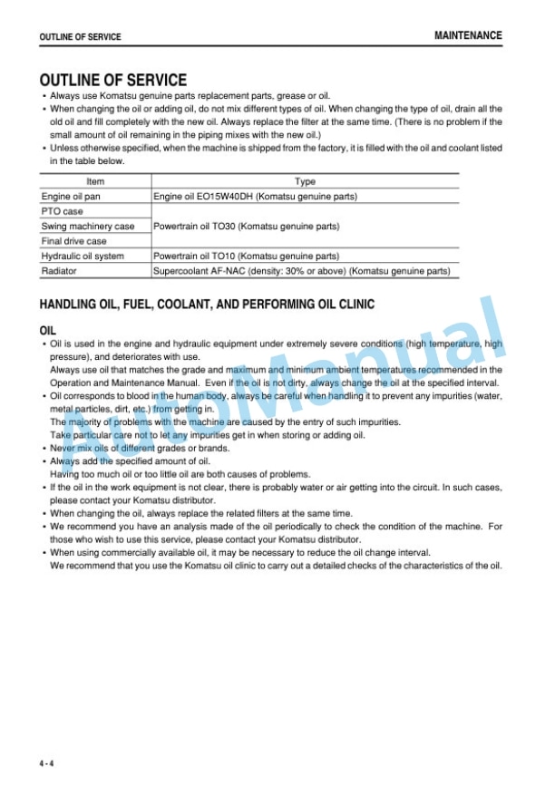 Komatsu PC1250-8R, PC1250SP-8R Hydraulic Excavator Operation and Maintenance Manual PEN00399-01 4 Komatsu PC1250-8R, PC1250SP-8R Hydraulic Excavator Operation and Maintenance Manual PEN00399-01 - Image 4