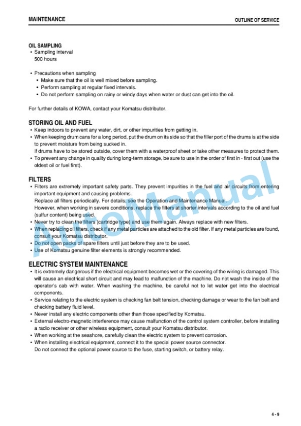 Komatsu PC1250-8R, PC1250SP-8R Hydraulic Excavator Operation and Maintenance Manual PEN00533-05 4 Komatsu PC1250-8R, PC1250SP-8R Hydraulic Excavator Operation and Maintenance Manual PEN00533-05 - Image 4
