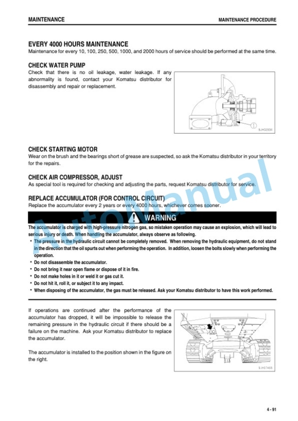 Komatsu PC1250-8R, PC1250SP-8R Hydraulic Excavator Operation and Maintenance Manual PEN01395-00 5 Komatsu PC1250-8R, PC1250SP-8R Hydraulic Excavator Operation and Maintenance Manual PEN01395-00 - Image 5