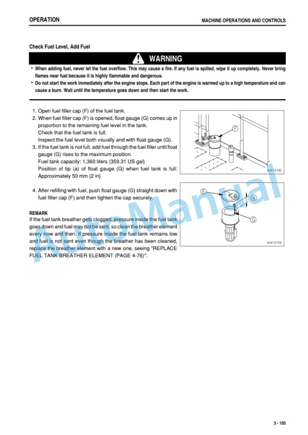 Komatsu PC1250-8R, PC1250SP-8R Hydraulic Excavator Operation and Maintenance Manual TEN00591-05 3 Komatsu PC1250-8R, PC1250SP-8R Hydraulic Excavator Operation and Maintenance Manual TEN00591-05 - Image 3