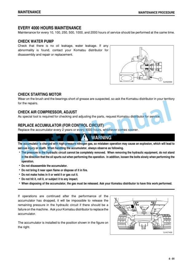 Komatsu PC1250-8R, PC1250SP-8R Hydraulic Excavator Operation and Maintenance Manual TEN00933-00 5 Komatsu PC1250-8R, PC1250SP-8R Hydraulic Excavator Operation and Maintenance Manual TEN00933-00 - Image 5