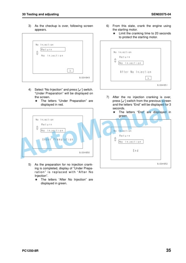 Komatsu PC1250-8R, PC1250SP-8R Hydraulic Excavator Shop Manual SEN02048-08 3 Komatsu PC1250-8R, PC1250SP-8R Hydraulic Excavator Shop Manual SEN02048-08 - Image 3