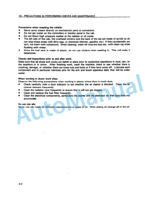 Komatsu PC128US-1 Hydraulic Excavator Operation and Maintenance Manual SEAM022200 4 Komatsu PC128US-1 Hydraulic Excavator Operation and Maintenance Manual SEAM022200 - Image 4