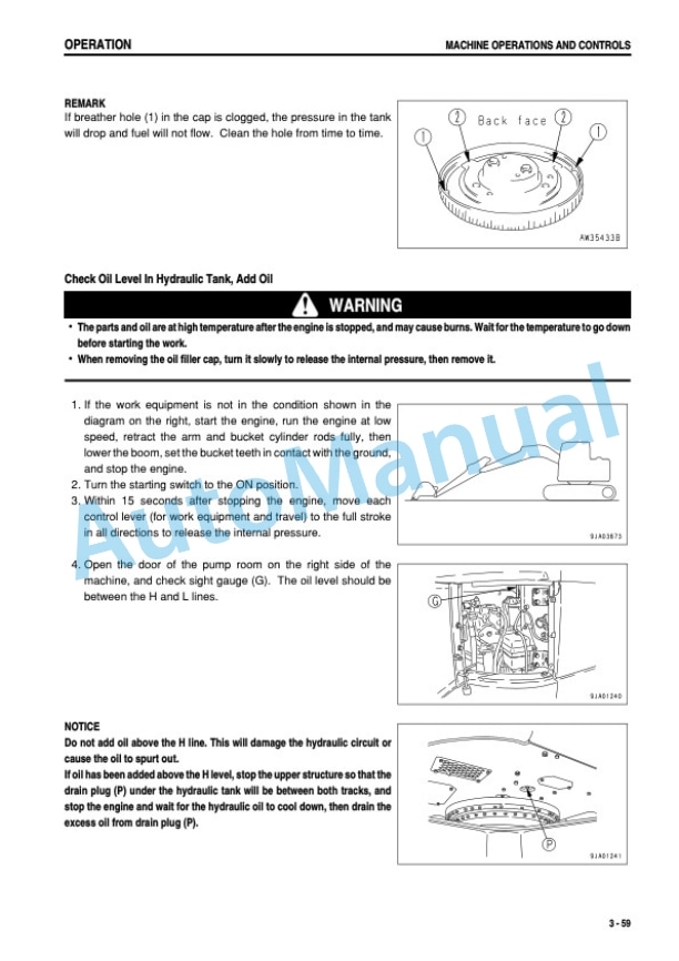 Komatsu PC128US-2 Galeo Hydraulic Excavator Operation and Maintenance Manual SEAM037102P 3 Komatsu PC128US-2 Galeo Hydraulic Excavator Operation and Maintenance Manual SEAM037102P - Image 3