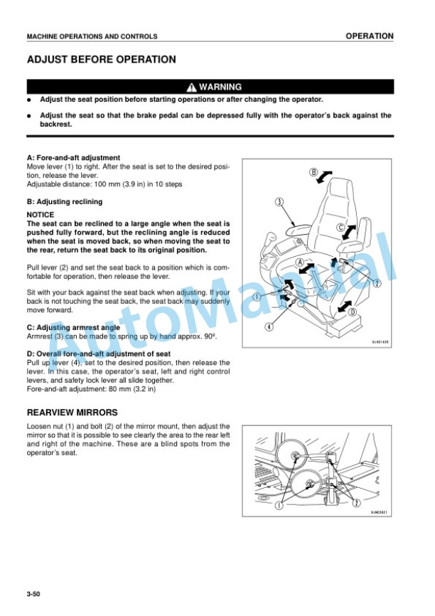 Komatsu PC128US-2 Hydraulic Excavator Operation and Maintenance Manual SEAM035404T 3 Komatsu PC128US-2 Hydraulic Excavator Operation and Maintenance Manual SEAM035404T - Image 3
