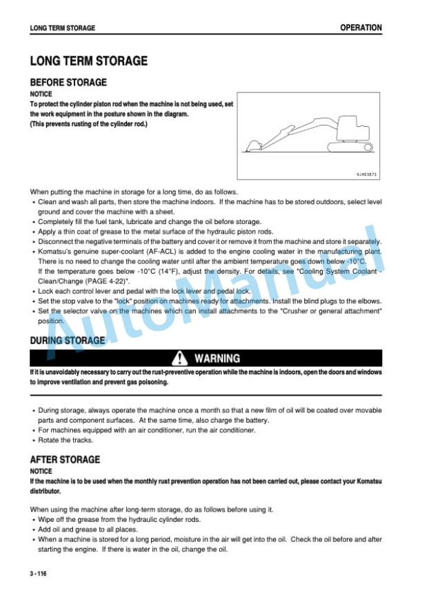 Komatsu PC128US-2 Hydraulic Excavator Operation and Maintenance Manual SEAM037101P 4 Komatsu PC128US-2 Hydraulic Excavator Operation and Maintenance Manual SEAM037101P - Image 4