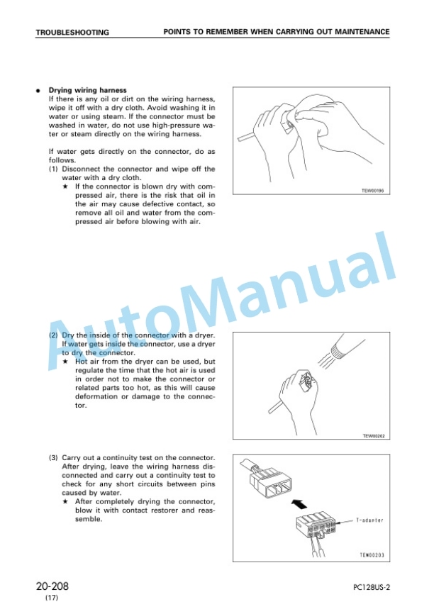 Komatsu PC128US-2, PC138US-2, PC138USLC-2E0 Hydraulic Excavator Shop Manual SEBM018419 3 Komatsu PC128US-2, PC138US-2, PC138USLC-2E0 Hydraulic Excavator Shop Manual SEBM018419 - Image 3