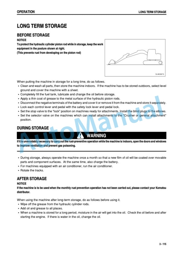 Komatsu PC128US-2, PC138USLC-2 Galeo Hydraulic Excavator Operation and Maintenance Manual SEAM035408T 4 Komatsu PC128US-2, PC138USLC-2 Galeo Hydraulic Excavator Operation and Maintenance Manual SEAM035408T - Image 4