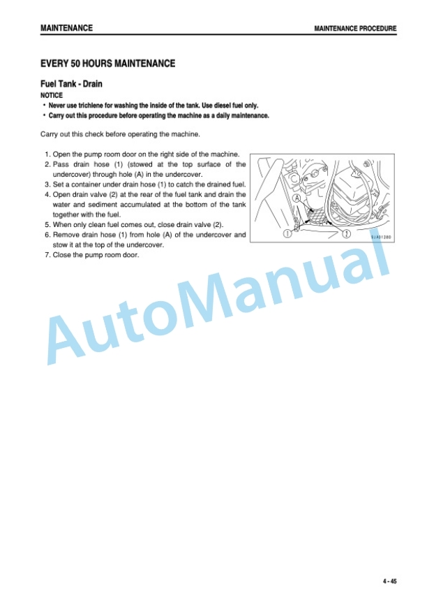 Komatsu PC128US-2, PC138USLC-2 Galeo Hydraulic Excavator Operation and Maintenance Manual SEAM049000T 5 Komatsu PC128US-2, PC138USLC-2 Galeo Hydraulic Excavator Operation and Maintenance Manual SEAM049000T - Image 5