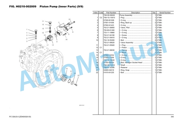Komatsu PC128US-8, SAA4D95LE-5A Parts Manual ZEN00026-00 3 Komatsu PC128US-8, SAA4D95LE-5A Parts Manual ZEN00026-00-3